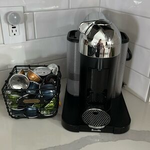 Nespresso Chrome with assorted coffee capsules